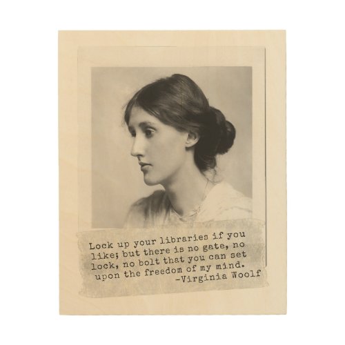 Virginia Woolf Quote _ Icons of Womens History Wood Wall Art