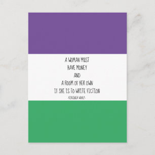 Virginia Woolf Quote Postcard