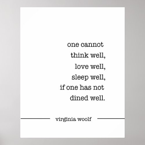 Virginia Woolf Quote Poster
