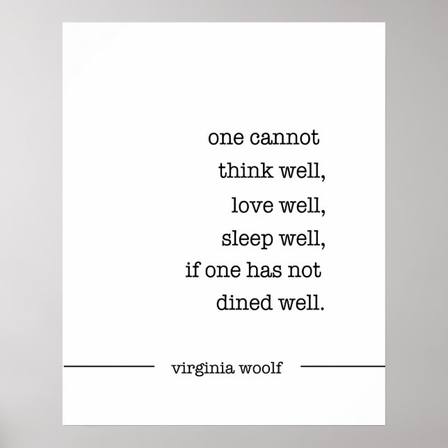 Virginia Woolf Quote Poster (Front)