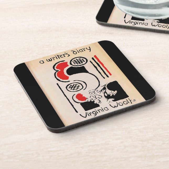 Virginia Woolf Vanessa Bell Cover A Writer's Diary Drink Coaster (Left Side)
