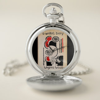 Virginia Woolf Vintage Book Cover Pocket Watch