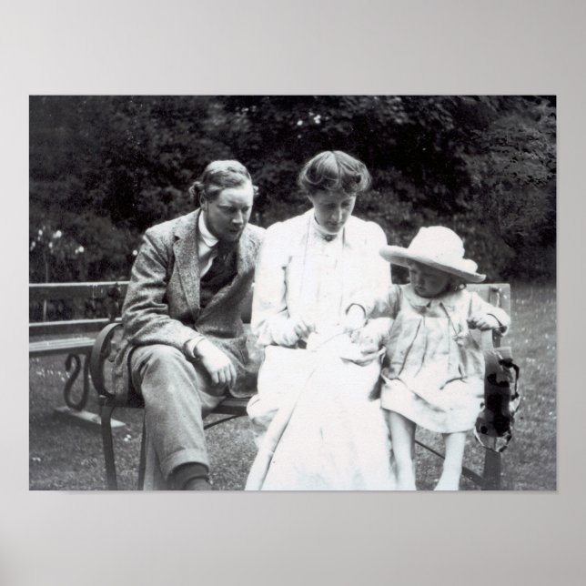 Virginia Woolf with Clive and Julian Bell, 1910 Poster (Front)