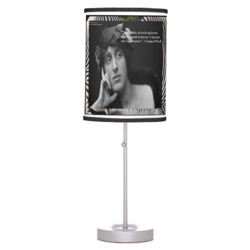Virginia Woolf  Writers Quote Table Lamp