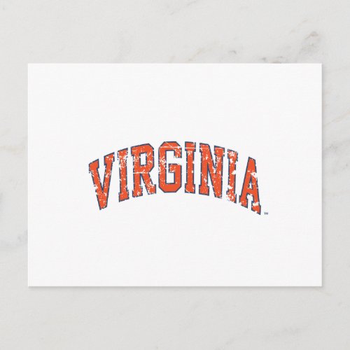 Virginia Wordmark Distressed Postcard