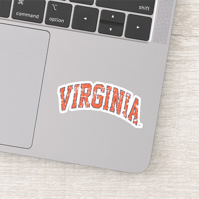 Virginia Wordmark Distressed Sticker (Detail)