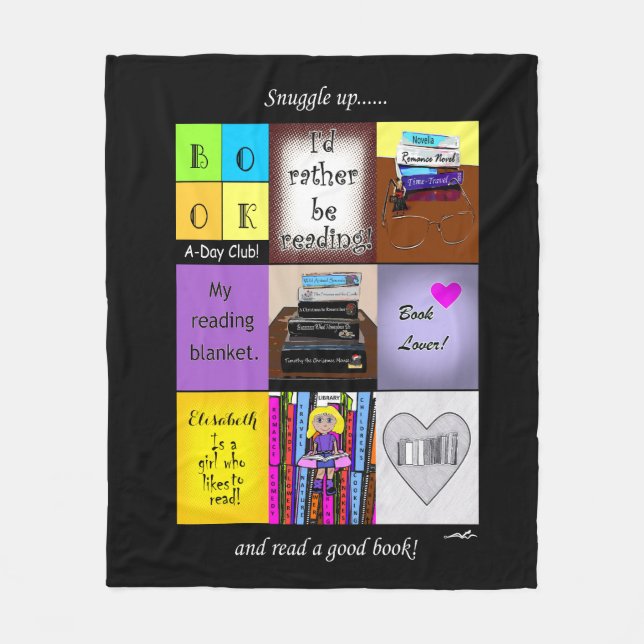 Virginia Wright Personalized Reading Blanket  (Front)