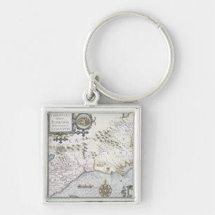 Virginiae Item et Floridae Americae provinciarum 3 Keychain