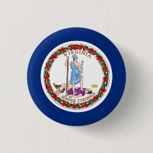 Virginian Flag, Flag of Virginia Button