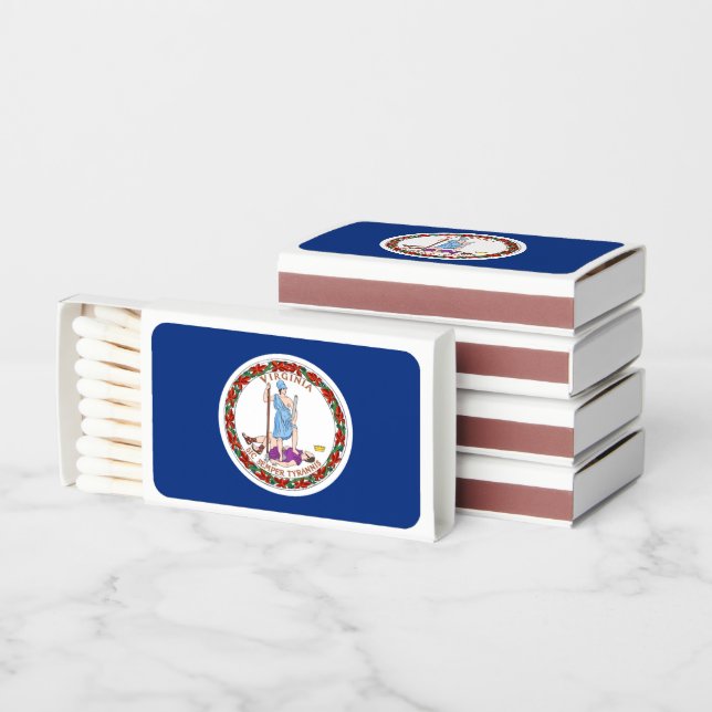Virginian Flag, Flag of Virginia Matchboxes (Stacked)