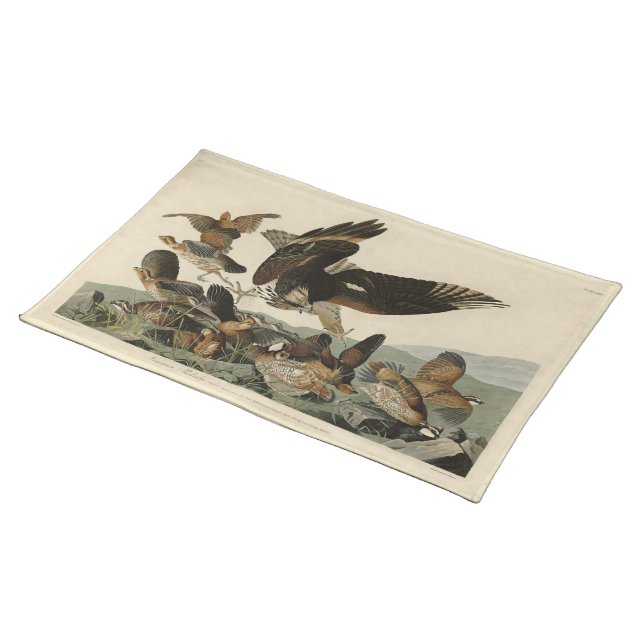 Virginian Partridge, Audubon's Birds of America Cloth Placemat (On Table)