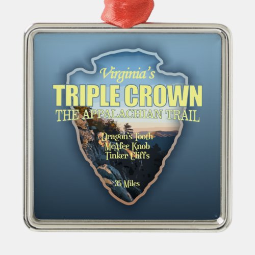 Virginias Triple Crown arrowhead Metal Ornament