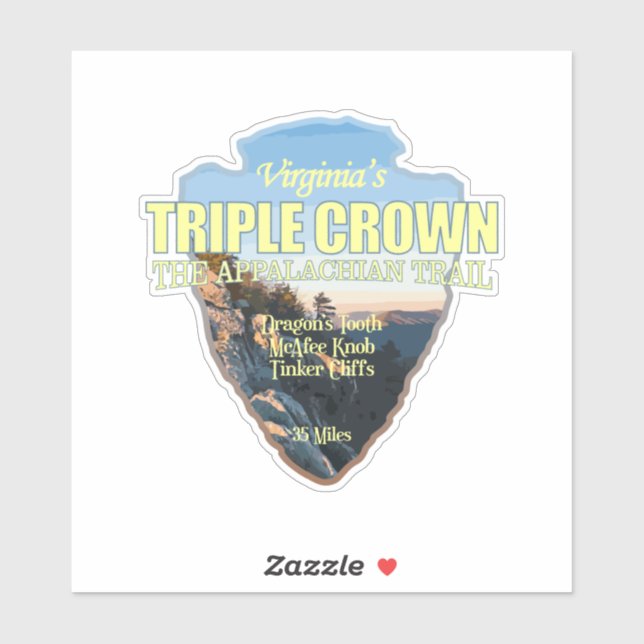 Virginia's Triple Crown (arrowhead) Sticker (Sheet)