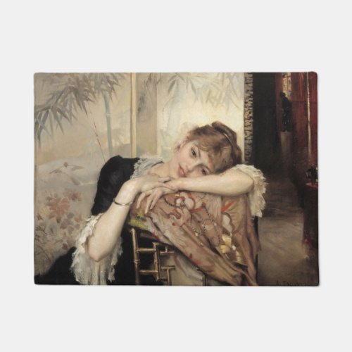 Virginie The Parisian Woman by Albert Edelfelt Doormat