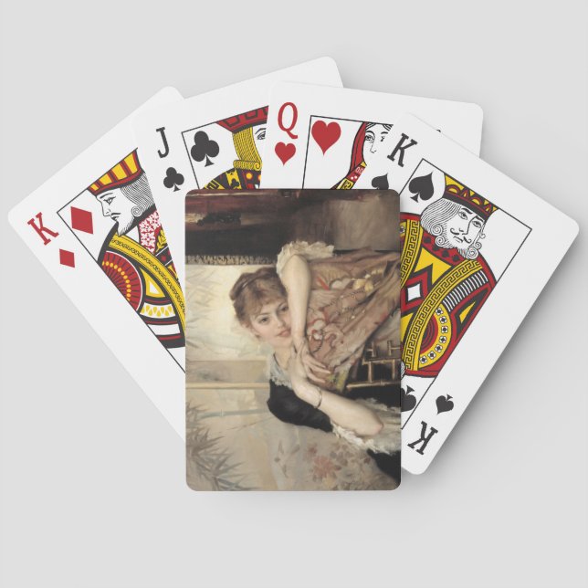 Virginie (The Parisian Woman) (by Albert Edelfelt) Poker Cards (Back)