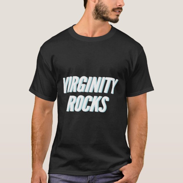 Virginity Mens Rocks Original T-Shirt (Front)