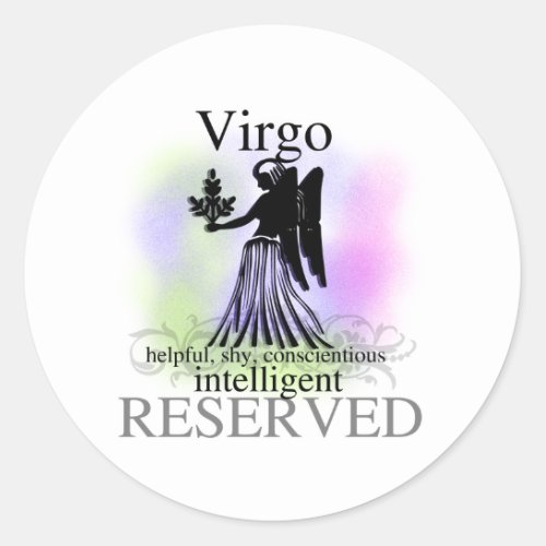 Virgo About You Classic Round Sticker