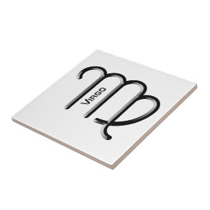 VIRGO, Abstract Design of the Zodiac Sign,  Ceramic Tile