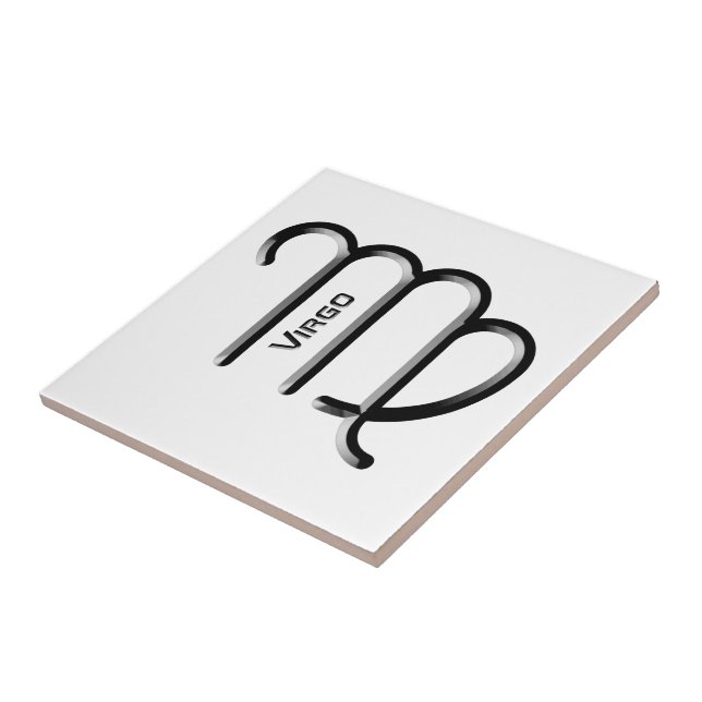 VIRGO, Abstract Design of the Zodiac Sign,  Ceramic Tile (Side)