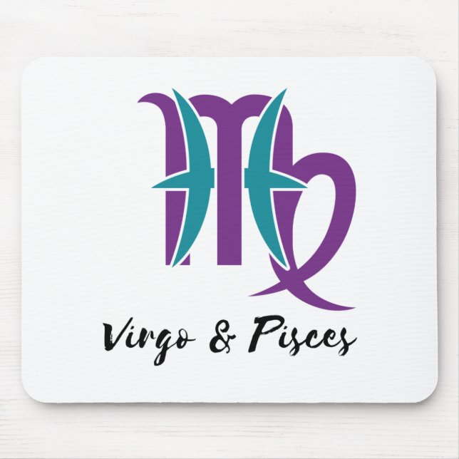 Virgo and Pisces Couples Zodiac Astrology Mouse Pad (Front)