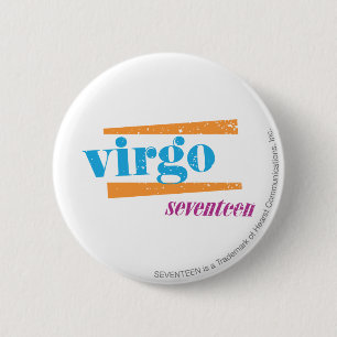 Virgo Aqua Pinback Button