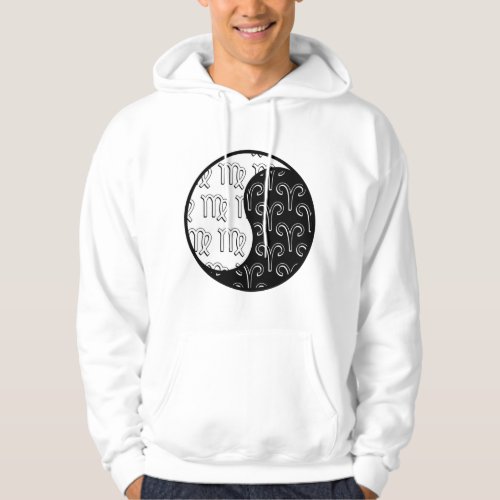 Virgo Aries yin yang zodiac couple unisex  Hoodie