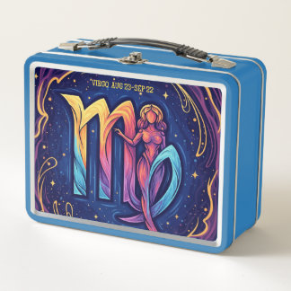 Virgo Astrological Sign Metal Lunch Box