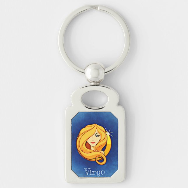 Virgo Astrological Zodiac Sign Keychain (Front)