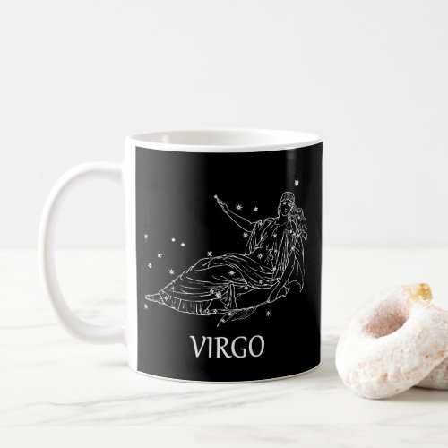 Virgo Astrology Constellation And Traits Black Mug