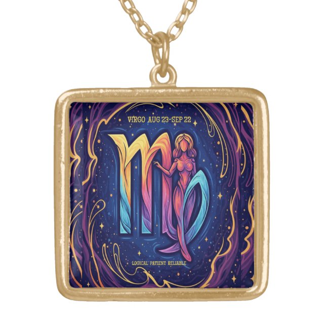 Virgo |Astrology Horoscope Necklace (Front)