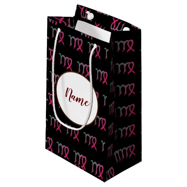 Virgo  Astrology Personalized Small Gift Bag (Front Angled)