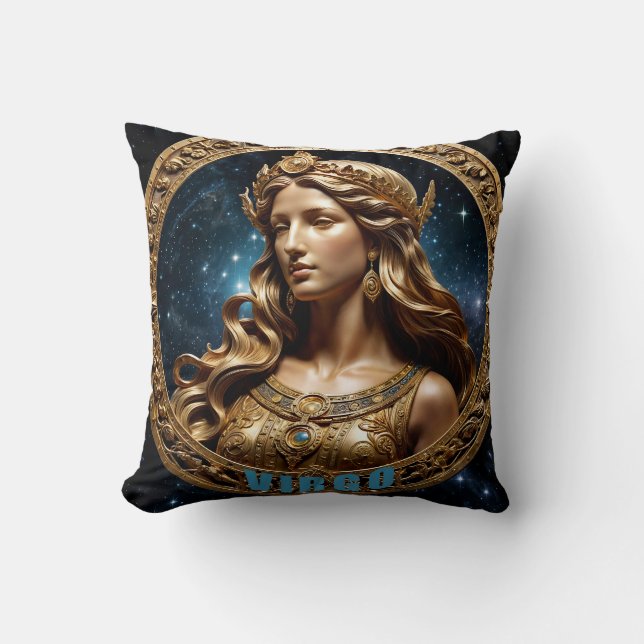 Virgo Astrology Sign  Throw Pillow (Front)