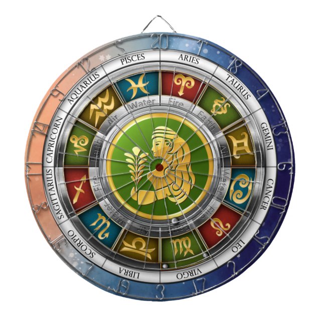 Virgo (August 23-September 22). Zodiac Signs. Dart Board (Front)