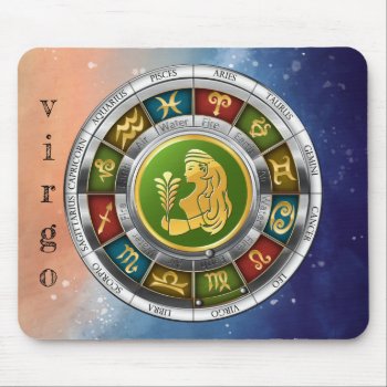 Virgo (august 23-september 22). Zodiac Signs. Mouse Pad by VintageStyleStudio at Zazzle