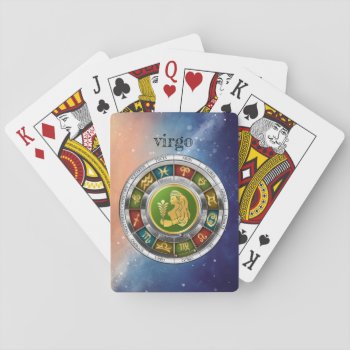 Virgo (august 23-september 22). Zodiac Signs. Playing Cards by VintageStyleStudio at Zazzle