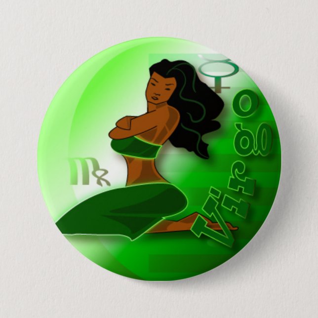 Virgo-August 23 to September 23 Pinback Button (Front)