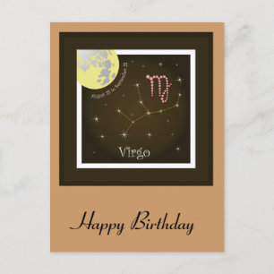Virgo August 23 to September 23 postcard