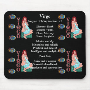 Virgo Birth Sign Zodiac Mouse Pad