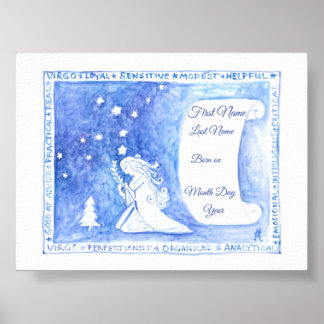 Virgo birthday art print