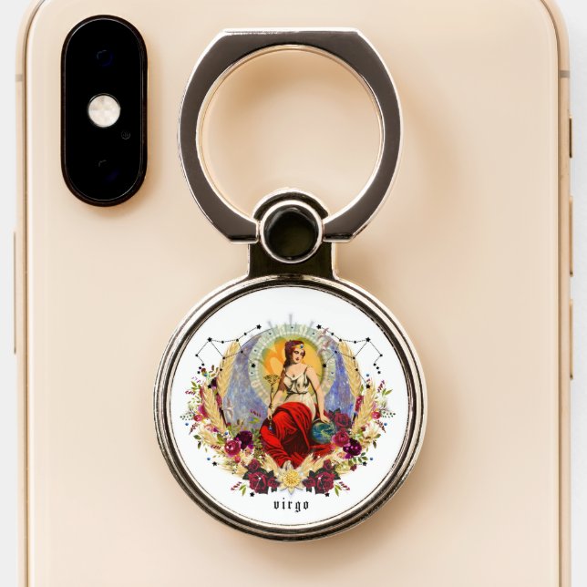 Virgo Birthday Cell Phone Ring Holder (Close Up)
