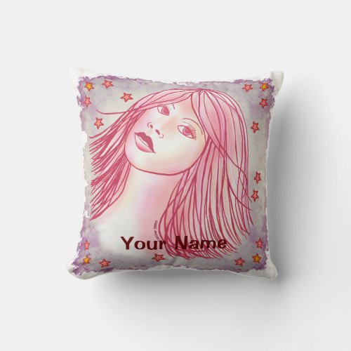 Virgo birthday custom name throw pillow