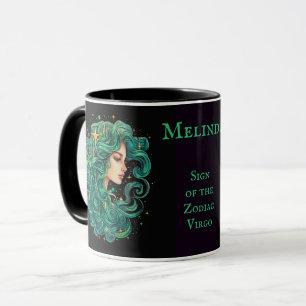 Virgo Birthday Gift Add Name Coffee Black Mug