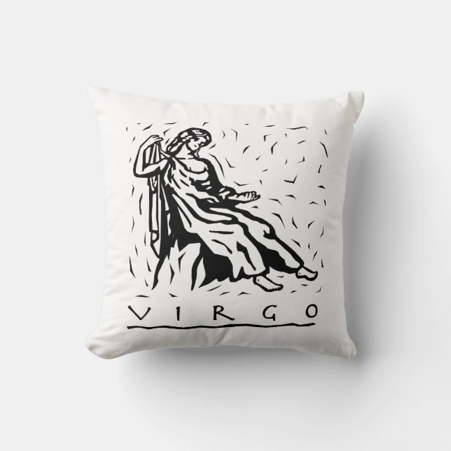 Virgo Birthday Year Astrological Zodiac Sign Throw Pillow (Front)