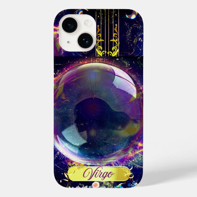 Virgo, blue Case-Mate iPhone case (Back)