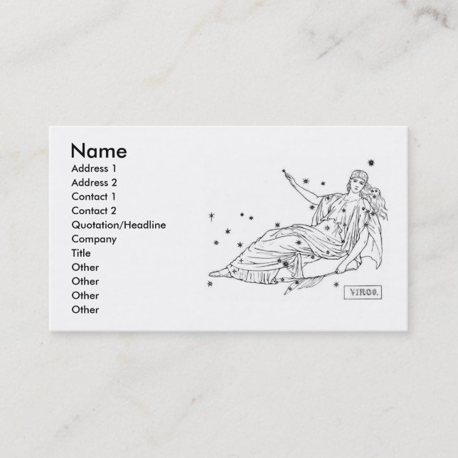 Virgo Business Card (Front)
