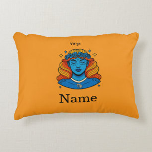 Virgo Celestial Goddess - Aesthetic Zodiac Art Accent Pillow
