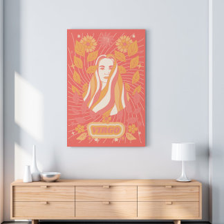 Virgo Celestial Zodiac Pastel Dreams Wall Arts Canvas Print
