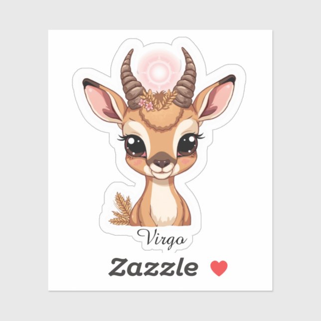 Virgo Celestial Zodiac Sticker - Aesthetic Decor (Sheet)