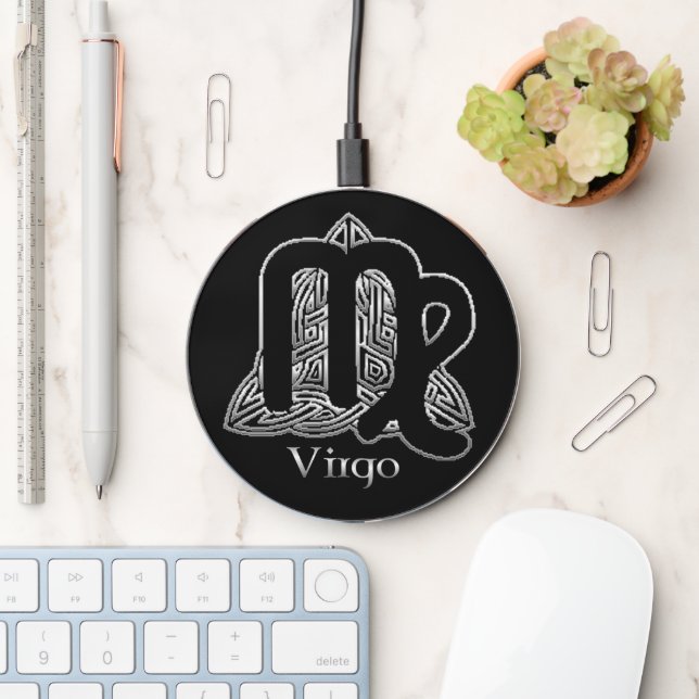Virgo Celtic Zodiac Sign  Wireless Charger (Desk)