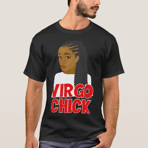 Virgo Chick African American Girl With Braids Zodi T_Shirt